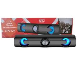 Home Theatre Parlante Bluetooth Con Luces Led | Spg-129 Gtc Color Negro