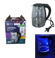Pava Jarra Electrica Corte Mate Acero Inoxidable Vidrio 1.8l