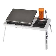 Mesa Notebook Reclinable 12 En 1 Cooler 2 Pad Apoya Vaso Luz
