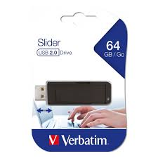 PENDRIVE 64GB VERBATIM SLIDER 2.0