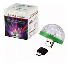 LUZ BOLICHERA USB PARA CELULAR - ADAPTADOR TIPO C	Y MICRO