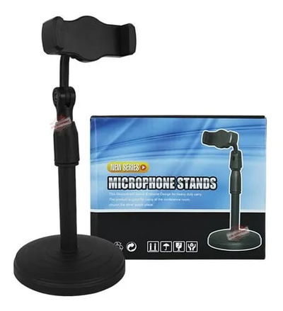 Soporte de mesa con clip para micrófono