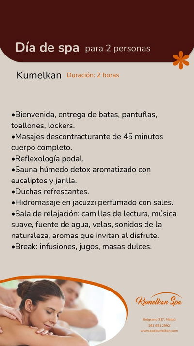 Día de SPA - 2 Personas - "Kumelkan"