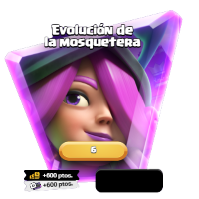 Evolucion de la mosquetera Clash Royale  
