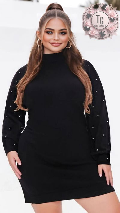 Vestido polerones de lanilla