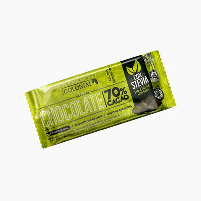 Chocolate Colonial 70% cacao Con Stevia Sin TACC | 100gr