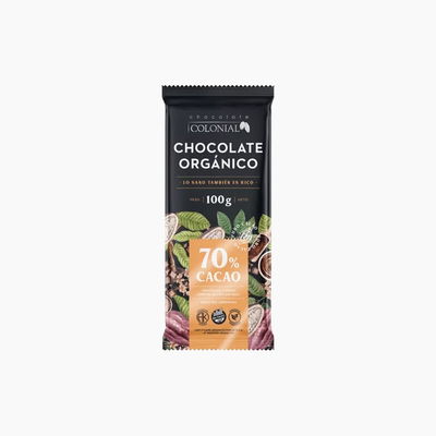 Chocolate Colonial 70% cacao Orgánico Sin TACC | 100gr
