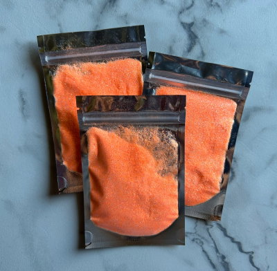 glitter fino naranja