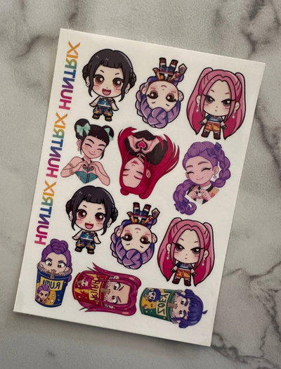 tatto temporal guerreras k-pop 10x15 cm