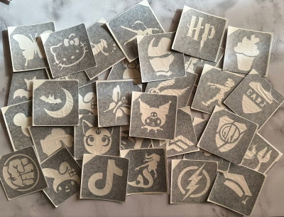 stencil adhesivos x10 u. niños