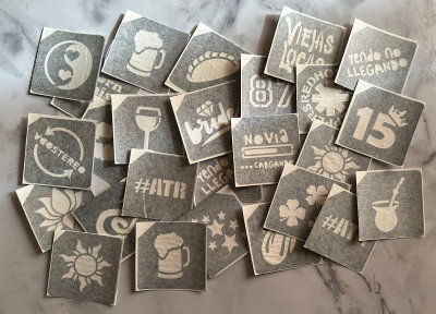 stencils adhesivos x10 u. adultos