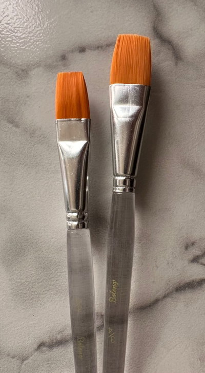 set de pincel recto x2 u. 