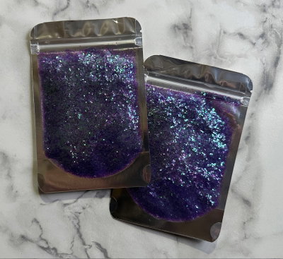 glitter violeta tornasolado