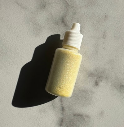 glitter en gotero amarillo