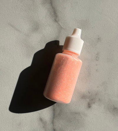 glitter en gotero naranja