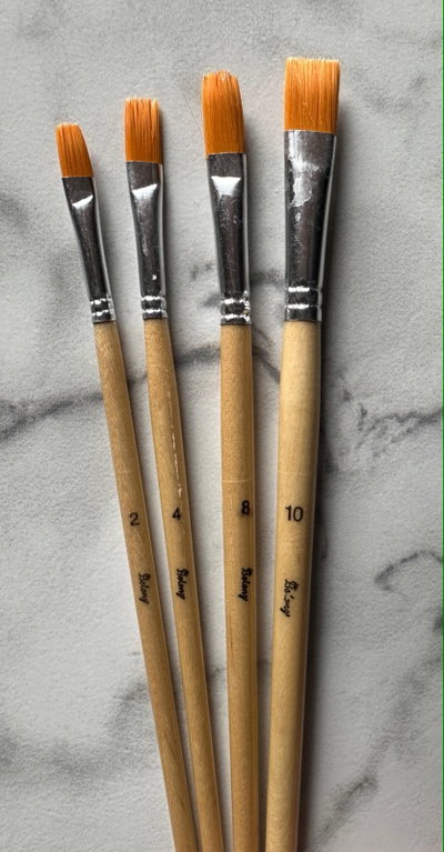 set de pincel recto x4 u. 