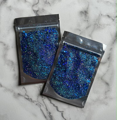 glitter mix azul holografico