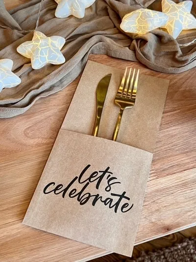 porta cubierto papel kraf x 12u