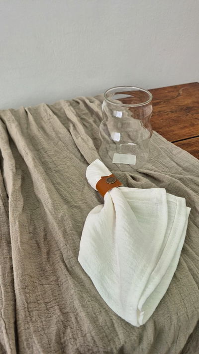 Packs de 4 servilletas con sujetador eco cuero