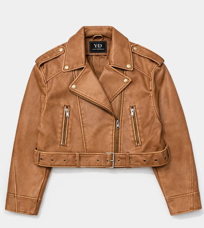 Campera Biker Tostado