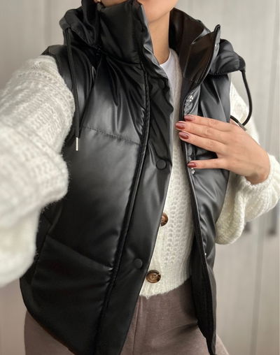 Chaleco Puffer con capucha PREVENTA