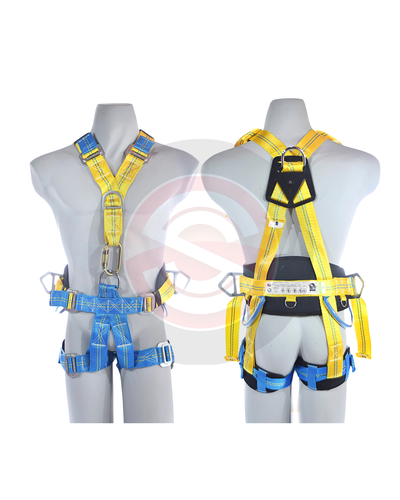 ARNÉS COMPLETO TOMA DORSAL-FRONTAL Y CINTURA CON PROTECCION LUMBAR