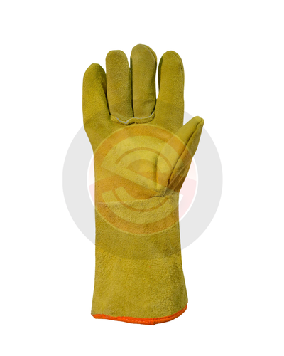 GUANTE DESCARNE PARA SOLDADOR C/TIRAS PROTECTORAS Y COSTURA KEVLAR/ FORRADO