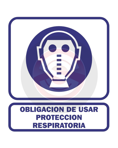 CARTEL OBLIGACION DE USAR PROTECCION RESPIRATORIA 