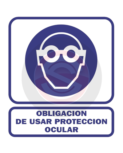 CARTEL OBLIGACION DE USAR PROTECCION OCULAR 