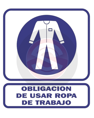 CARTEL OBLIGACION DE USAR ROPA DE TRABAJO