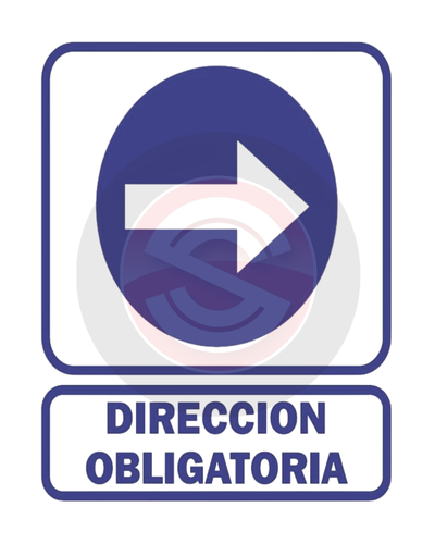 CARTEL DIRECCION OBLIGATORIA (FLECHA DERECHA)