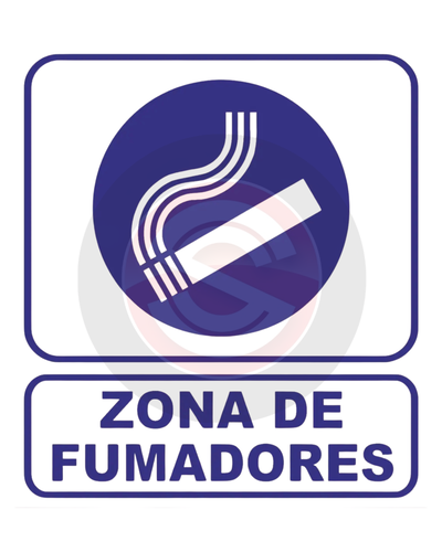 CARTEL ZONA DE FUMADORES 