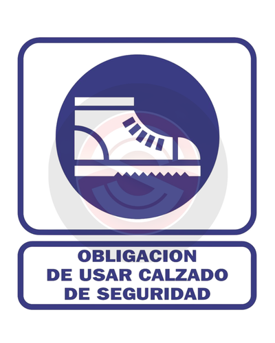 CARTEL OBLIGACION DE USAR CALZADO DE SEGURIDAD