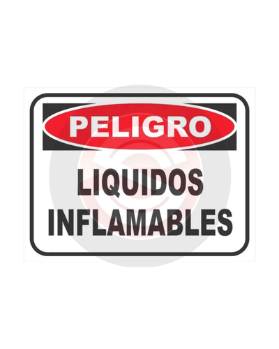 CARTEL PELIGRO LIQUIDOS INFLAMABLES