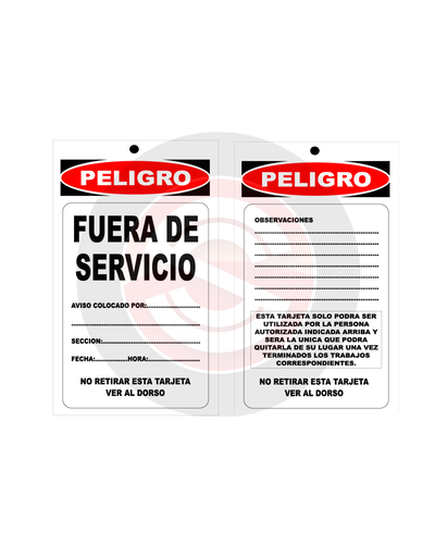 TARJETA DOBLE FAZ FUERA DE SERVICIO