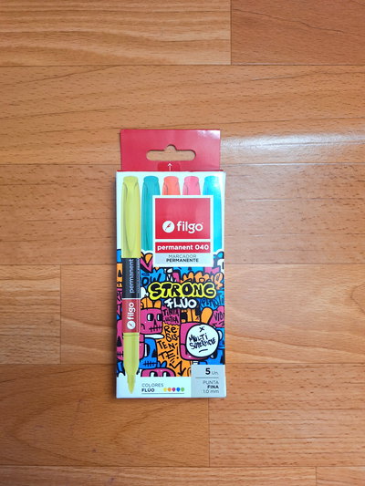 Marcador Filgo Permanente "Flúor" x5 