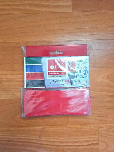 Combo Borrador + 4 Marcadores de Pizarra 