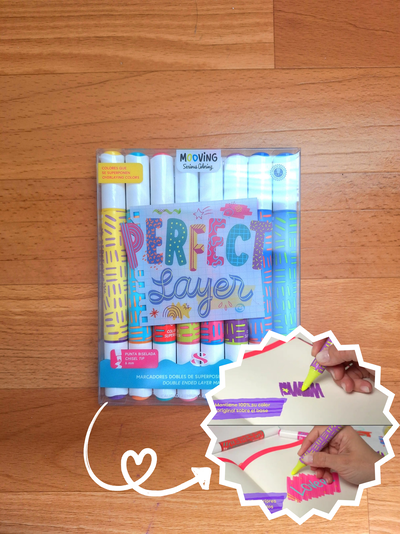 Marcadores Mooving Doble Punta de Superposición 