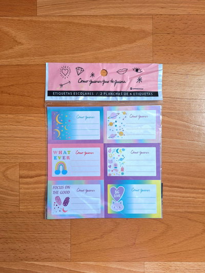 Etiqueta Escolar "Como Quieres que te Quiera"