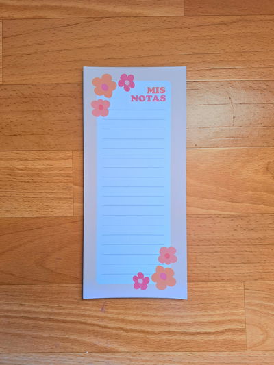 Block de Hojas con Imán "Flores Rosas"