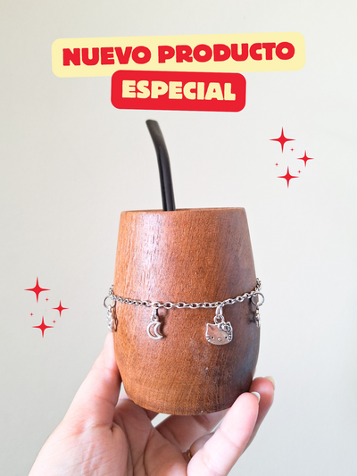 Mate con Dijes + Bombilla "Modelo 1"