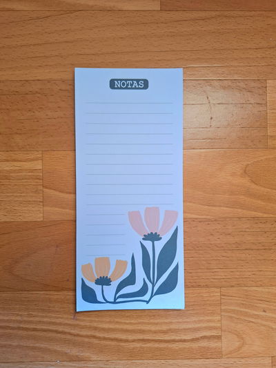 Block de Hojas con Imán "Flores Blancas"