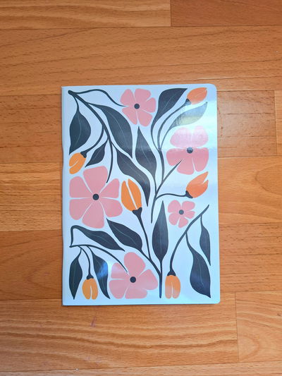 Libreta A5 Rayada "Flores Rosas"