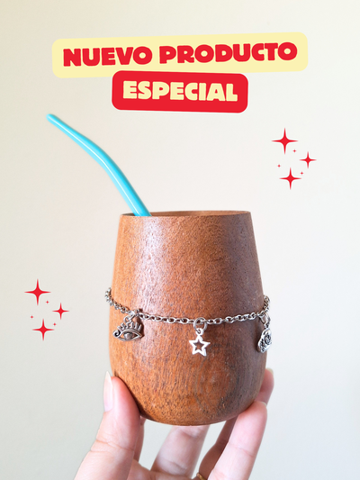 Mate con Dijes + Bombilla "Modelo 2"