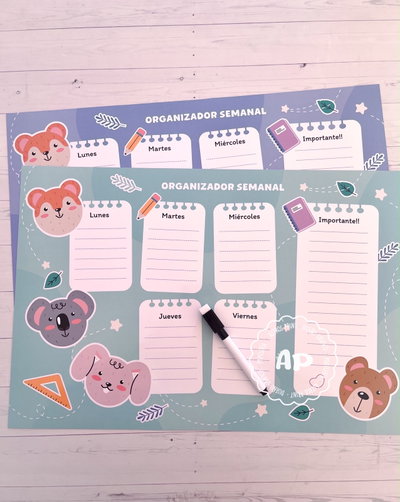 Planner Pizarra Imantado grande (20x30cm)