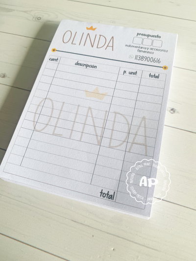 Talonario de ventas