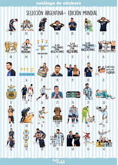 Stickers DTF UV – Selección Argentina