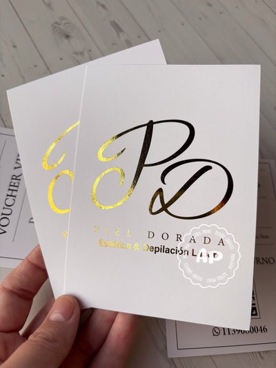 Tarjetones premium con foil