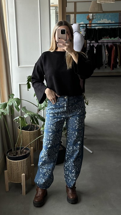 WIDE LEG FLORA - AZUL