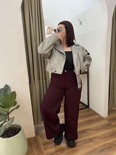 Jeans bordo 